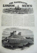 Original Old Antique Print 1865 Progress Prince Consort Memorial Hyde Park Art