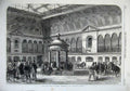 Original Old Antique Print 1865 Sale Tattersall'S New Buildings Horses Men 19th