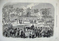 Original Old Antique Print Execution Shimadzu 1865 War Army Horses Victorian
