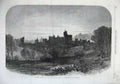 Old Antique Print 1865 Fine Art Alnwick Castle Duke Northumberland Sheep 19th