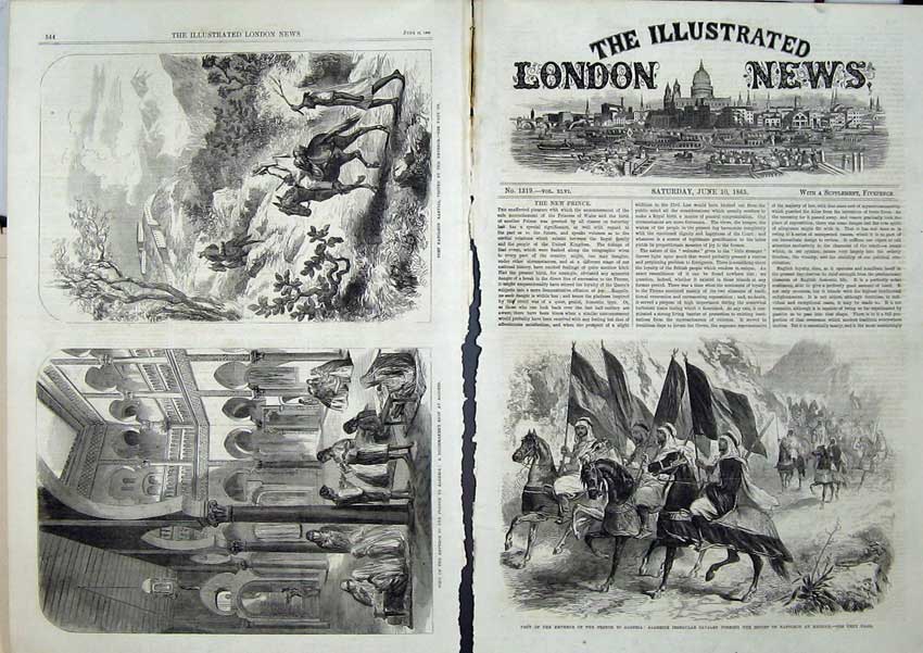 Antique Old Print French Emperor 1865 Algeria Napoleon Kabylia Dressmaker 19th