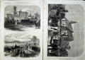 Antique Old Print Funeral Cobden Lavington Church Yard 1865 Dunford House 19th