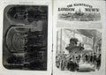 Original Old Antique Print 1865 Fine Art Prince Wales Crossness Drainage Works