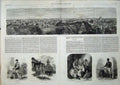Antique Old Print 1865 City Bucharest Gipsies Street Seller Wallachia Art 19th