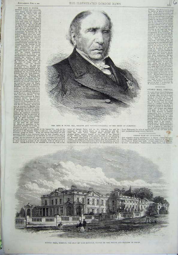 Old Antique Print Dupin Senator Court Cassation Gunton Norfolk Suffield