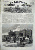 Old Antique Print 1865 Artillery Granite Casemates Shoeburyness Army War 19th