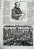 Old Antique Print 1865 Dr Pelham Bishop Norwich Preston Work Art Industry 19th