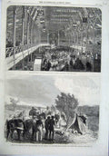 Old Antique Print Industrial Nottingham 1865 Bodies Exploreres Australia 19th