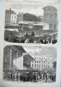 Old Antique Print Finsbury Election Green 1865 Westminster Covent Garden 19th