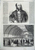 Original Old Antique Print 1865 Mr Wingrove Cooke Surrey Rifle Volunteers Army