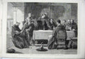 Original Old Antique Print 1865 Refrectory Monks Men Fine Art Cattermole Thomas