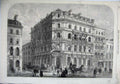 Original Old Antique Print 1865 Exterior View Royal Exchange Buildings Lombard