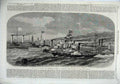 Old Antique Print 1865 Prince Princess Wales Liverpool River Mersey Ships 19th