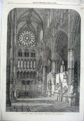 Old Antique Print 1865 Statesmen'S Corner Transept Westminster Abbey Art 19th