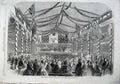 Original Old Antique Print 1865 Fine Art Welsh National Eisteddfod Aberystwith