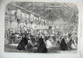 Old Antique Print 1865 Industrial Exhibition Bingley Hall Birmingham Fine 19th