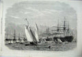 Antique Old Print *0189 1865 Naval Festival Portsmouth French Fleet Spithead