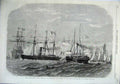 Old Antique Print 1865 Naval Festival Portsmouth Hortense Osborne Ships 19th