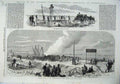 Old Antique Print Shoeburyness1865 Marking Point Sands Artillery Practice 19th