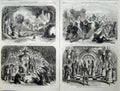 Antique Old Print 1865 Christmas Pantomimes Theatre Sadler'S Drury Surrey 19th