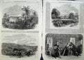 Old Antique Print 1865 Jamaica Governor House Morant Bay Theatre Maroon 19th