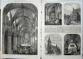 Original Old Antique Print 1865 Gloucester Music Festival Cathedral Shoreditch