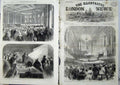 Antique Old Print 1865 Birmingham Professor Phillips Library Townhall Art 19th