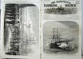 Old Antique Print 1865 Naval Festival Portsmouth Solferino Ship Hortense 19th