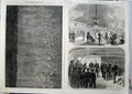 Old Antique Print Naval Festival Portsmouth 1865 Victory Ship Fireworks 19th