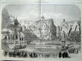 Original Old Antique Print Memorial Statue Prince Consort Coburg 1865 Victoria