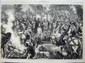 Old Antique Print Fine Art 1865 Christmas Court King Arthur Knight Words 19th