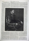 Old Antique Print Fine Art 1866 Sir Thomas Gresham Antonio More Portrait 19th