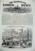 Old Antique Print 1866 War Provender Waggons Prussian Army Saxon Horses 19th
