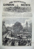 Old Antique Print 1866 Marriage Princess Mary Cambridge Prince Teck Kew 19th
