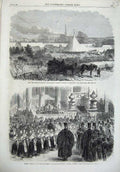 Old Antique Print Bath Agricultural Salisbury1866 Paul Cathedral Children 19th