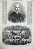 Old Antique Print Rev. John Keble1866 Rector University Edinburgh Carlyle 19th
