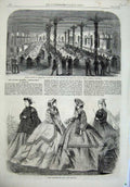 Old Antique Print Paris Fashion 1866 Dinner Barbadoes American Provinces 19th