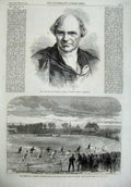 Old Antique Print 1866 Whewell Trinity Cambridge Oxford Athletic Sports 19th