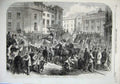 Original Old Antique Print 1866 Piccadilly Circus Derby Day Horse Racing Sport