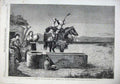 Old Antique Print Fine Art 1866 Man Horse Music Road Gibraltar San Roque 19th