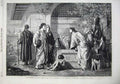 Original Old Antique Print 1866 Fine Art Parents Jesus Christ People Bible 19th