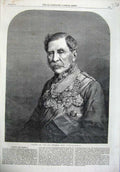 Old Antique Print Fine Art Portrait 1866 General John Fox Burgoyne Bart 19th