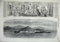 Original Old Antique Print Wall Church Lyndhurst Hampshire 1866 Loa Ashore Ship