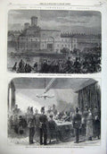 Old Antique Print 1866 Fenian Ireland Prisoner Mounjoy Prison Dublin Cork 19th