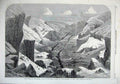 Old Antique Print 1866 Mountains Great Glacier Rudru-Himaleh Gangoutrie 19th