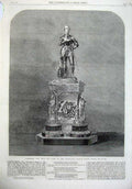 Old Antique Print 1866Baptismal Gift Queen Grandchild Albert Victor Wales 19th
