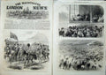 Old Antique Print 1866 Volunteer Review Brighton Wales Grand Stand Hunt 19th