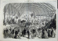 Old Antique Print 1866 Horticultural Botanical Exhibition Kensington Art 19th