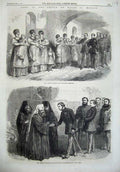 Old Antique Print Prince Wales Moscow 1866 Foundling Hospital Archbishop 19th