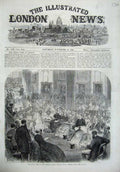 Old Antique Print 1866 Royal Party Norwich Musical Festival Andrews Hall 19th
